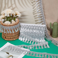 Polyester Tassel Lace Trim Ribbons&nbsp;OCOR-WH20018-67B