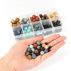 232Pcs 10 Style Natural & Synthetic Gemstone Round Beads&nbsp;G-LS0002-17