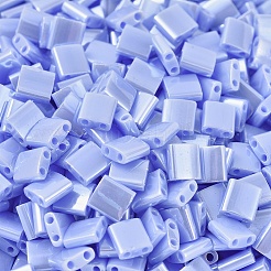 MIYUKIティラビーズ  日本製シードビーズ  2穴  （TL446)不透明光ツルニチニチソウ光沢  5x5x1.9mm  穴：0.8mm  約5900個/500g&nbsp;SEED-MY05-TL446