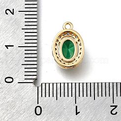 Brass Micro Pave Cubic Zirconia Pendants&nbsp;KK-D312-09G-05