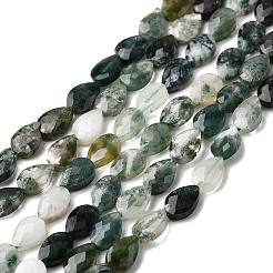Natural Moss Agate Beads Strands&nbsp;G-B159-A09