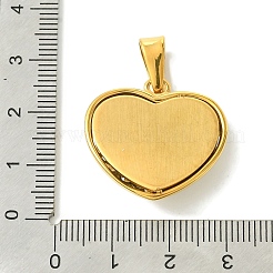 PVD真空メッキ304ステンレスペンダント  ホローハートチャーム  ゴールドカラー  24.5x25x6.5mm  穴：9.5x4.5mm&nbsp;STAS-L275-06G-02