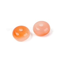 ベーキングペイント模造翡翠ガラスビーズ  ロンデル  オレンジ  7.5~8.5x4~5mm  穴：1.5~1.8mm  約2500個/1000g&nbsp;GL-N006-01B-05