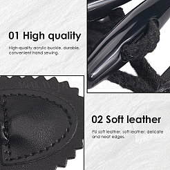 10 Pairs Leather Sew on Coat Tab Closures&nbsp;AJEW-CY0001-03