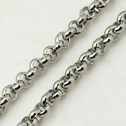 Tarnish Resistant Valentines Day Gift Ideas for Husband Men's Rolo Chain Necklaces 304 Stainless Steel Necklaces&nbsp;X-NJEW-C074-05