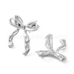 Bowknot Rack Plating Brass Studs Earrings for Women&nbsp;KK-Z038-11P