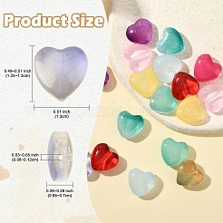 20Pcs Transparent Spray Painted Glass Beads&nbsp;GLAA-YW0004-79A