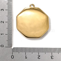 304ステンレススチールと天然パウアシェルを使用したペンダント  18KGP本金メッキ  イオンプレーティング（ip）  長持ちメッキ  六角チャーム  28x25.5x4.5mm  穴：2mm&nbsp;SH-CBA7184-01D-G