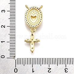 Rack Plating Brass Micro Pave Cubic Zirconia Pendants&nbsp;KK-K401-71G