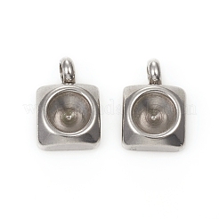 Tarnish Resistant 201 Stainless Steel Pendant Rhinestone Settings&nbsp;STAS-G224-30P