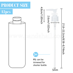 24歯プラスチックディスペンスポンプ  シャンプーとコンディショナーの水差しのボトルに適合  透明  4.8x2.6x21.8~22.2cm&nbsp;FIND-WH0421-87C-03