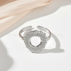 304 Stainless Steel Cuff Open Rings for Women&nbsp;RJEW-L341-04B-P
