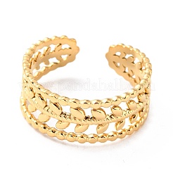Ion Plating(IP) 304 Stainless Steel Finger Rings&nbsp;RJEW-L102-27G