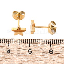 Ion Plating(IP) 304 Stainless Steel Ear Studs&nbsp;X-EJEW-P045-05G