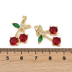 Brass Micro Pave Cubic Zirconia Pendants&nbsp;KK-C093-27A-G