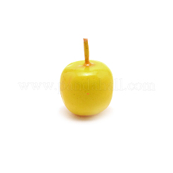 ミニ人工リンゴ  偽の果物シミュレーションフォームアップル  ホームディスプレイ装飾用  きいろ  21x18.5mm&nbsp;DJEW-WH0039-02