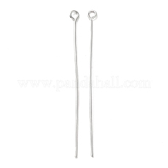 アイアンアイピン  ジュエリー作りのための  プラチナ  20ゲージ  55~56x3.5x0.8mm  穴：2mm  約2500個/500g&nbsp;IFIN-A020-02A-P
