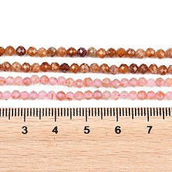 天然石ミックスストーンビーズ連売り  多面カット  ラウンド  3.5mm  穴：0.5mm  約108個/連  14.96''（38センチメートル）&nbsp;G-RM250101-E19