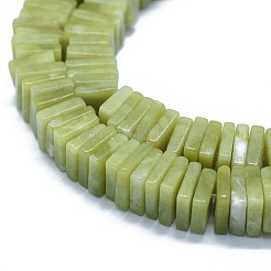 天然中国南部翡翠ビーズ連売り  四角い石ビーズ  9~10.5x9~11x2~7mm  穴：1.2mm  約114~121個/連  15.5~15.9インチ（39.5~40.5cm）&nbsp;G-F631-I05