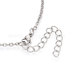 2.5mm 304 ステンレス ケーブル チェーン ネックレス  変色しない  ステンレス鋼色  20.47インチ（52cm）&nbsp;LS-NJEW-N059-02P