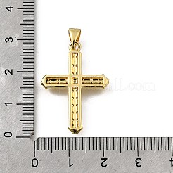 Brass Micro Pave Cubic Zirconia Pendants&nbsp;KK-Q066-39G