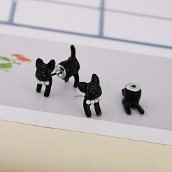 Alloy Cartoon Dog Front Back Stud Earrings&nbsp;JE913A