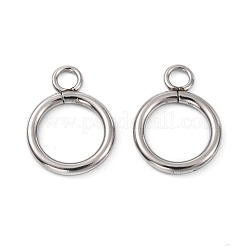 Tarnish Resistant Stainless Steel Ring Toggle Clasps&nbsp;STAS-Q179-01