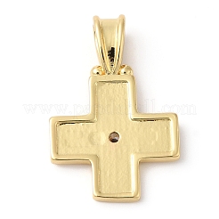 Rack Plating Brass Micro Pave Cubic Zirconia Pendants&nbsp;KK-R143-13G