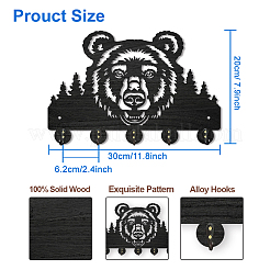 Wood & Iron Wall Mounted Hangers&nbsp;HJEW-WH0055-097