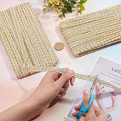 Metallic Polyester Braided Lace Trim Ribbons&nbsp;OCOR-WH0060-76A