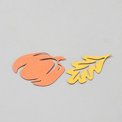 紙のテーブルに紙吹雪を散らす  パーティーの装飾用  葉  20~35x8~30x0.3mm&nbsp;DIY-WH20055-034B
