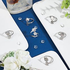 DIY Flat Round Blank Dome Cuff Ring Making Kit&nbsp;STAS-UN0039-46