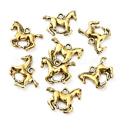合金のチベット風チャーム  カドミウムフリー＆ニッケルフリー＆鉛フリー  馬  アンティーク黄金  14x19x3mm  穴：2mm  約640個/1000g&nbsp;TIBEP-T002-07AG-NR