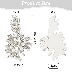 4Pcs Crystal Rhinestone Ornament Accessories&nbsp;DIY-FG0010-09