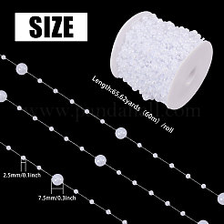 Acrylic Pearl Ball Chains&nbsp;AJEW-WH0766-47A