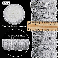 5 Yards Polyester Pleated Flower Lace Trim&nbsp;OCOR-GF0003-89A