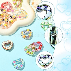 15Pcs Transparent Acrylic Beads&nbsp;OACR-YW0003-81