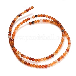 天然石瑪瑙ビーズ連売り  ラウンド  3~3.5mm  穴：0.7mm  約135~139個/連  14.76''~14.96''（37.5~38センチメートル）&nbsp;G-Z116-A06-3mm