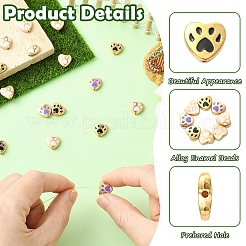 20Pcs 4 Colors Alloy Enamel Beads&nbsp;FIND-YW0013-13