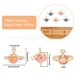 20Pcs 2 Colors Light Gold Alloy Pendants&nbsp;FIND-CA0004-12