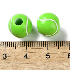 Spray Printed Opaque Acrylic European Beads&nbsp;SACR-P031-26B-02