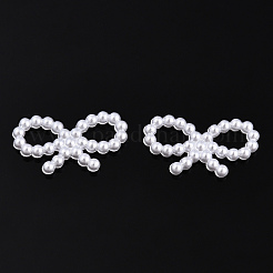 Rainbow ABS Plastic Imitation Pearl Links&nbsp;OACR-T015-01-14