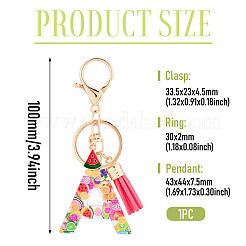 Fruit Series Letter Resin Keychains&nbsp;KEYC-TAC0033-02A