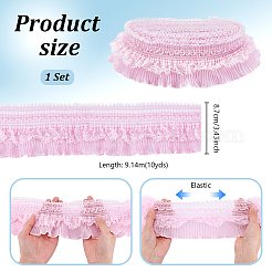 10 Yards Polyester Wrinkle Elastic Lace Trim&nbsp;OCOR-PH0036-26