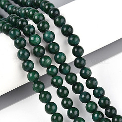 Dyed Natural Mashan Jade Round Beads Strands&nbsp;G-T139-6mm-67F