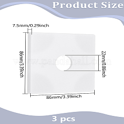 ABSプラスチックエアコン壁穴カバー3個  正方形  ホワイト  86x86x7.5mm  穴：22mm&nbsp;FIND-LP0003-19
