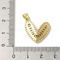 Brass Micro Pave Cubic Zirconia Pendants&nbsp;KK-C058-02G-02