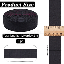 4.7ヤードのポリエステル弾性リボン  洋服アクセサリー  ショッキングピンク  1-1/8インチ（30mm）&nbsp;OCOR-GF0005-70B