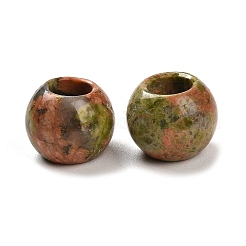 Natural Unakite European Beads&nbsp;G-R488-01I