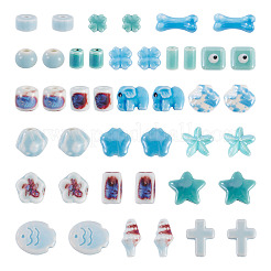 42Pcs 21 Styles Handmade Porcelain Beads&nbsp;PORC-TA0001-45